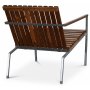 Alva lenestol - Galvanisert metall/teak