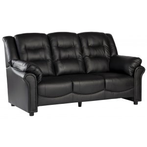 Vera 3-seters sofa i sort PU