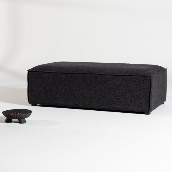 Gillholmen puff - Svart boucle Gillholmen puff - Svart boucle