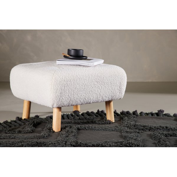 Salina puff - Hvit teddy