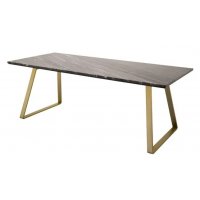 Spisebord Duffy 200 cm - Matt Messing / Marmor Spisebord Duffy 200 cm - Matt Messing / Marmor