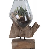 San Marino Vanndråpe Vase - Teak/Glass - 25 cm San Marino Vanndråpe Vase - Teak/Glass - 25 cm