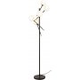 Gulvlampe Acrobat - Svart/matt messing/opal