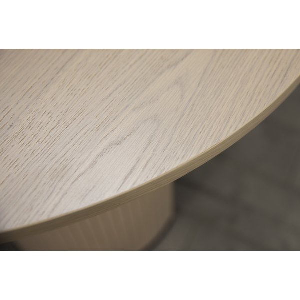 Ovalt spisebord i hvitvask 200x90 cm - Bianca