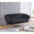 Musslan 3-seters sofa - Svart / krom + Mbelpleiesett for tekstiler