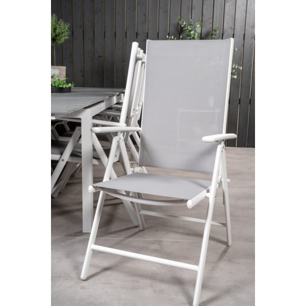 Levels uteservering gruppe med 10 Break stoler - Grå/Hvit Levels uteservering gruppe med 10 Break stoler - Grå/Hvit