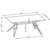 Berta Spisebord 160 cm - Hvit/svart