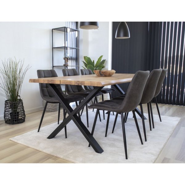 Middelfart Spisestol - Mørkegrå/svart Middelfart Spisestol - Mørkegrå/svart
