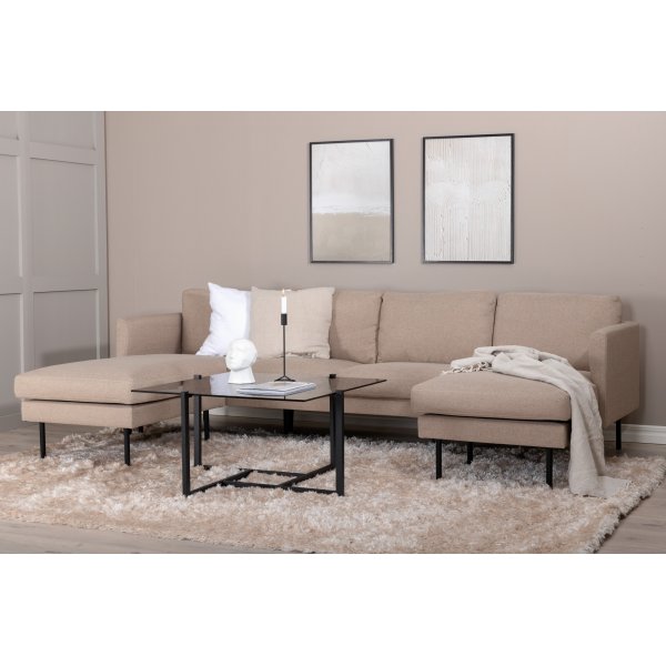 Eden U-sofa - Brun