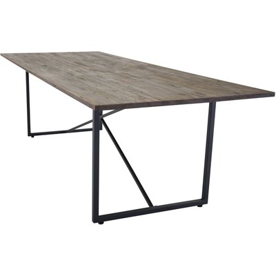 Spisebord Herrljunga 250 cm - Svart / Mrk Teak