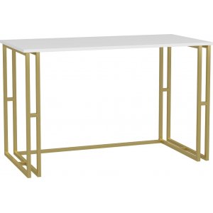 Kane skrivebord 120 x 60 cm - Gull/hvit
