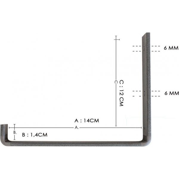Lamba vegghylle 8 - Svart/eik Lamba vegghylle 8 - Svart/eik
