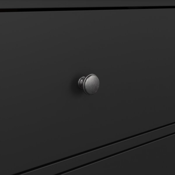 North kommode med 4 skuffer - Matt svart