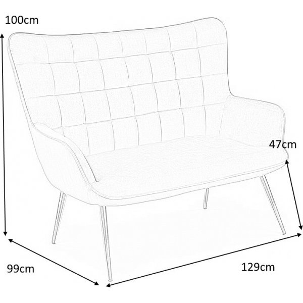 Sofa Ingeborg - Grå & svart Sofa Ingeborg - Grå & svart