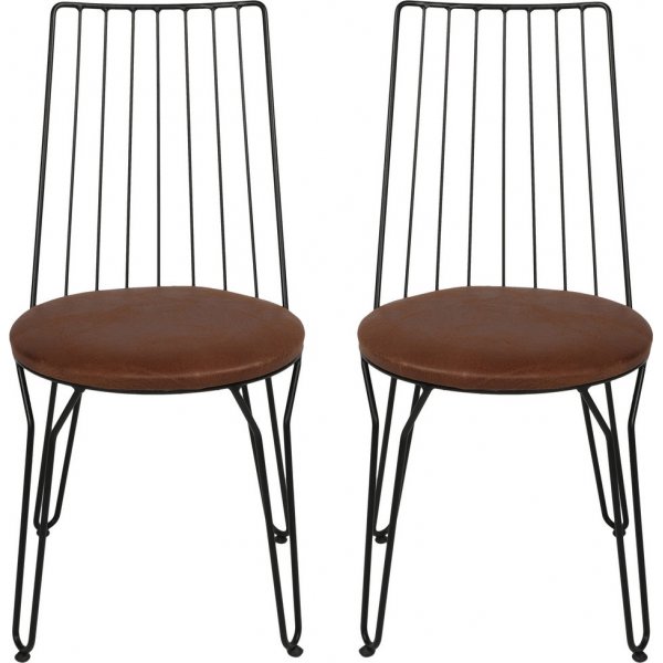 Agda stol - Svart/brun