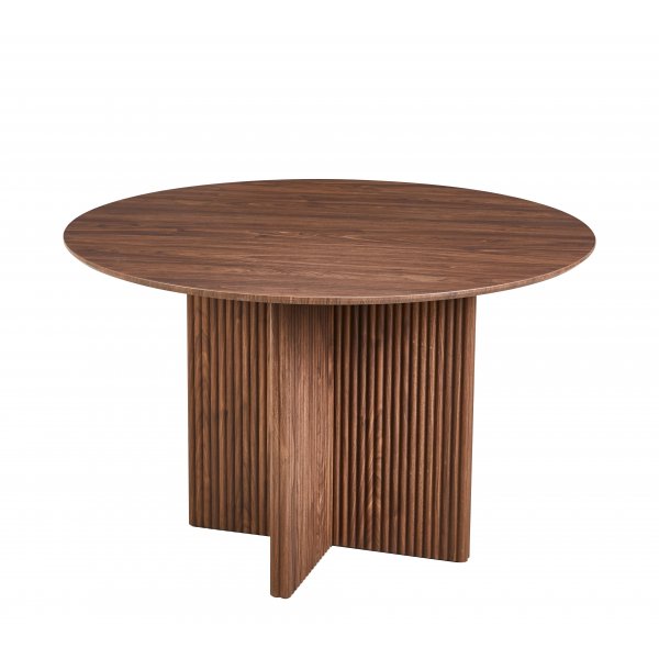 Crossby rundt spisebord Ø120 cm - Mørk brunbeiset eik Crossby rundt spisebord Ø120 cm - Mørk brunbeiset eik