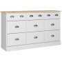 Nola kjpmannsdisk 134 x 38,5 x 78,5 cm - Hvit/beige