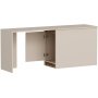 Akser skrivebord 180 x 47 cm - Lys valntt/beige