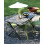 Spisegruppe Scottsdale: 150 cm grtt trebord inkludert 4 stk. Nordan stablebare stoler
