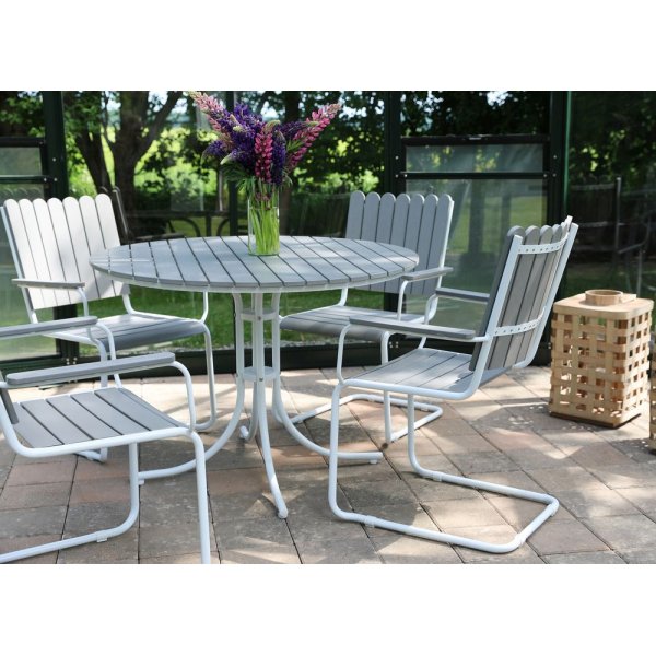 Kivik rundt spisebord 103 cm - Hvit/gr