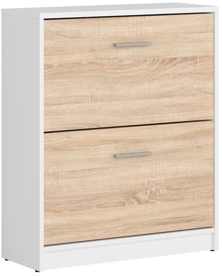 Norbo skoskap - Hvit/eikimitasjon Norbo skoskap - Hvit/eikimitasjon