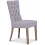 Victoria spisegruppe, rundt spisebord 120 cm med 4 stk. Tuva Kate stoler - Hvit/brunbeiset