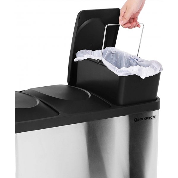 Maiken avfallsbeholder 54 l - Slv/sort