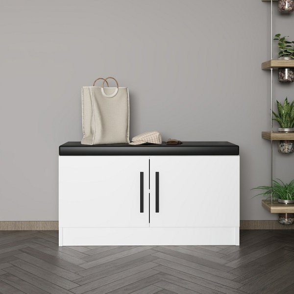 Rizada hallbenk 2 - Hvit