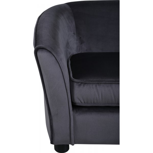 Moon barnesofa - Grå fløyel Moon barnesofa - Grå fløyel