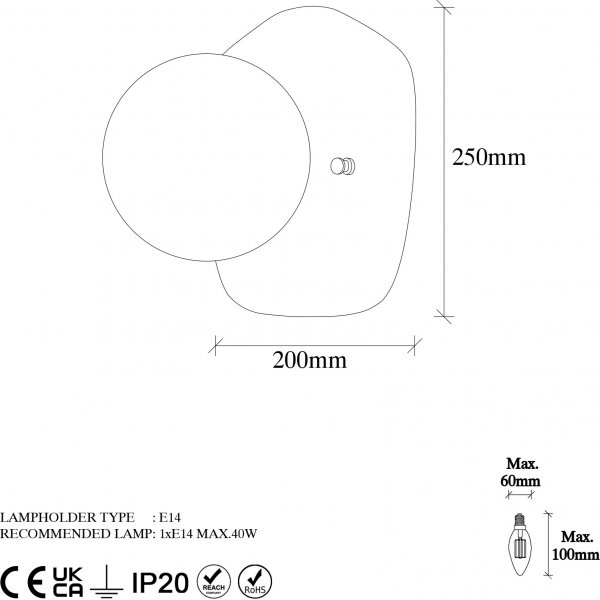 Well vegglampe 11665 - Gull Well vegglampe 11665 - Gull