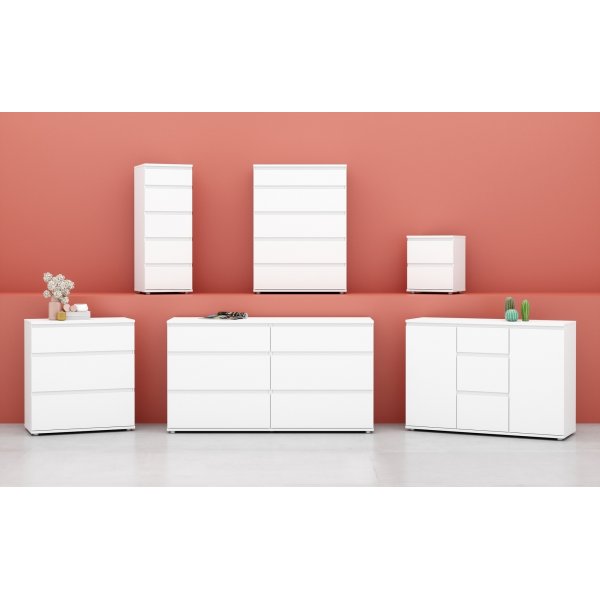 Nova kommode med 3 skuffer - Hvit