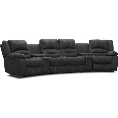 Cinema elektrisk 4-seters sofa med justerbar nakkesttte - Gr