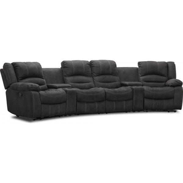 Cinema elektrisk 4-seters sofa med justerbar nakkesttte - Gr