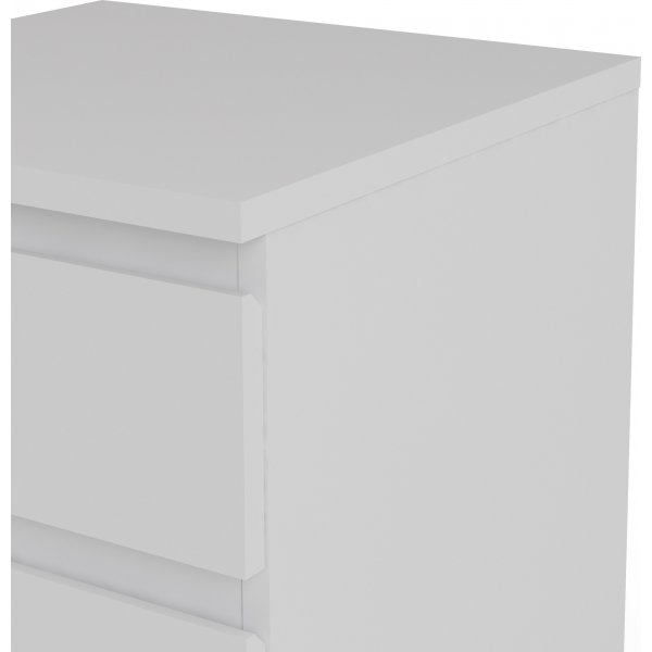 Nova kommode hvit med 5 skuffer 40 cm bred og 106,5 cm høy + Møbelføtter Nova kommode hvit med 5 skuffer 40 cm bred og 106,5 cm høy + Møbelføtter