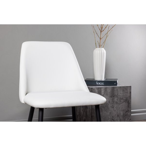 Natt spisestuestol - Hvit PU Natt spisestuestol - Hvit PU