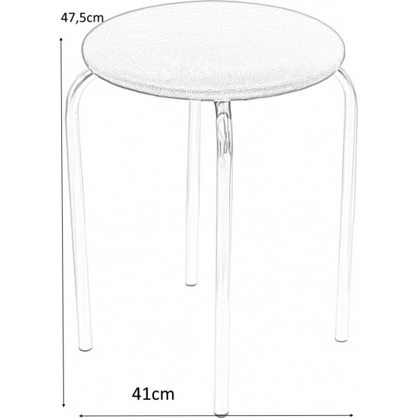 Chic fotskammel - Svart PU Chic fotskammel - Svart PU