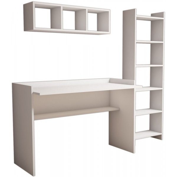 Hera skrivebord og bokhylle - Hvit Hera skrivebord og bokhylle - Hvit