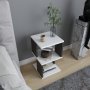 Carter nattbord - Hvit/mrk eik