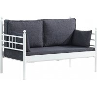 Manyas 2-seters utesofa - Hvit/antrasitt Manyas 2-seters utesofa - Hvit/antrasitt