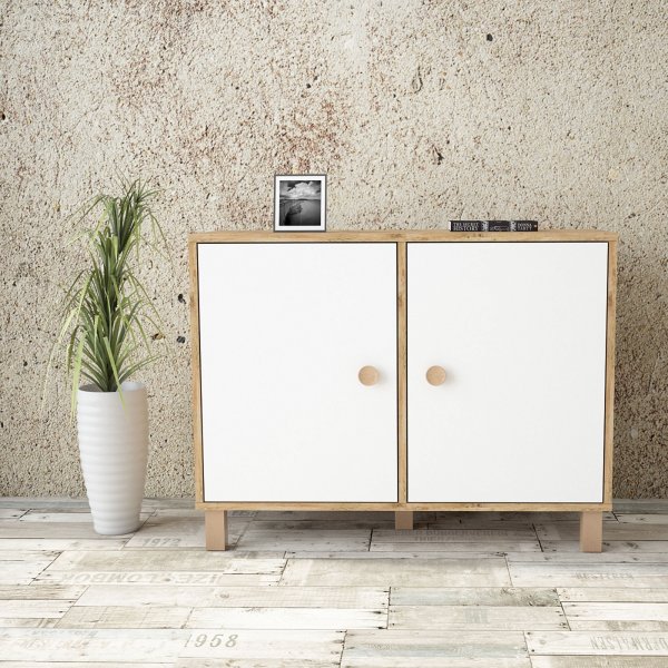 Vilamo skap 35 - Furu/hvit