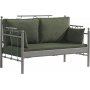 Hampus 2-seters utesofa - Brun/grnn