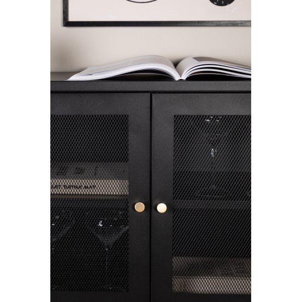 Trerike skjenk - Sort + Tekstilrens for møbler Trerike skjenk - Sort + Tekstilrens for møbler