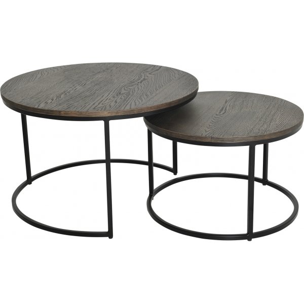 Duett sidebord 47/60 cm - Mrk brun
