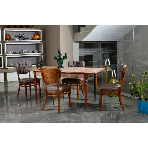 Oscar spisegruppe - Valnøtt/brun Oscar spisegruppe - Valnøtt/brun