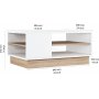Camilla salongbord - Eik/hvit