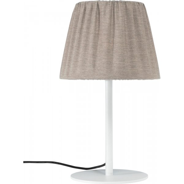 Agnar bordlampe for utendrs bruk med plissert skjerm - Brun/hvit - 57 cm