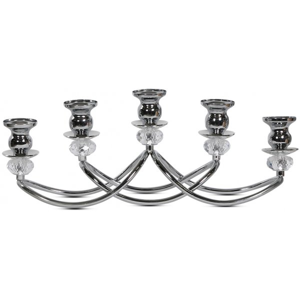 Lysestake Blinga for 5 stk lys - Krom / Diamant