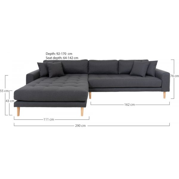 Lido Divansoffa - Mørk grå Lido Divansoffa - Mørk grå