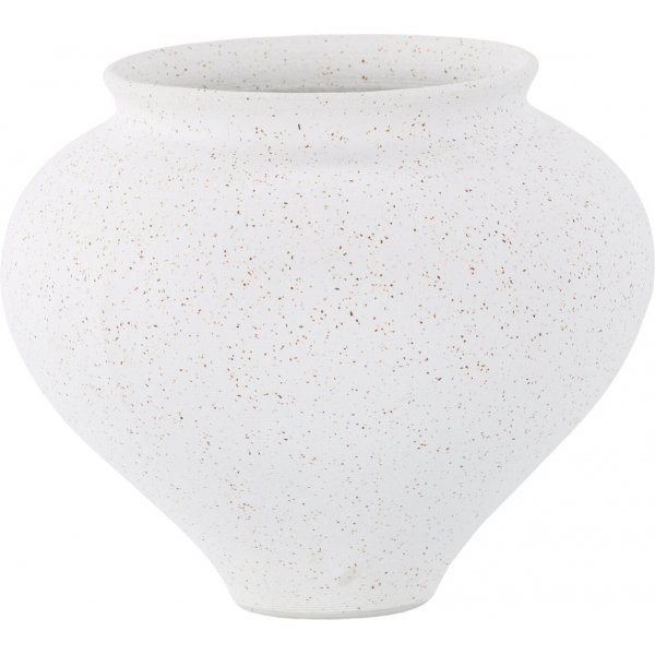 Rellis vase 18 x 18 cm - Sort/Hvit