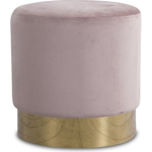 Sittepuff Isabelle Ø42 cm - Rosa/Messing + Tekstilrens for møbler Sittepuff Isabelle Ø42 cm - Rosa/Messing + Tekstilrens for møbler